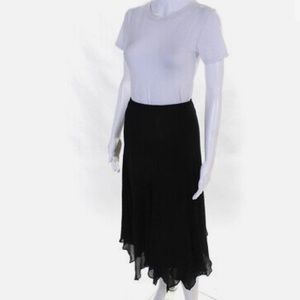 Tadashi silk asymmetrical hem midi skirt 10